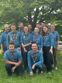 Die 14 Teilnehmenden der deutsche Delegation für die World Scout Conference.